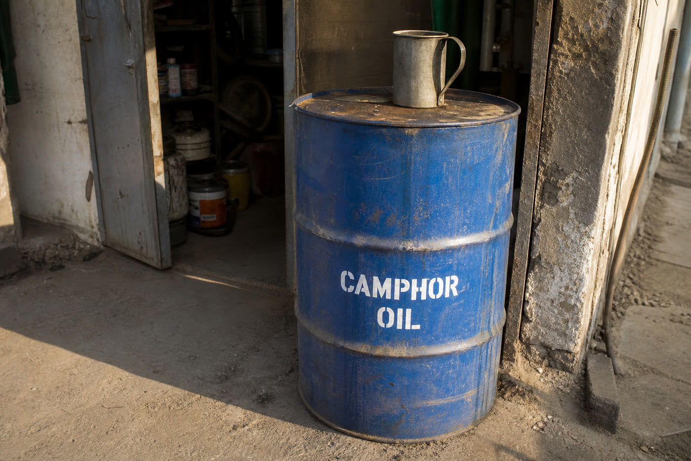 Camphor Oil Perfumery Grade packed for despatch