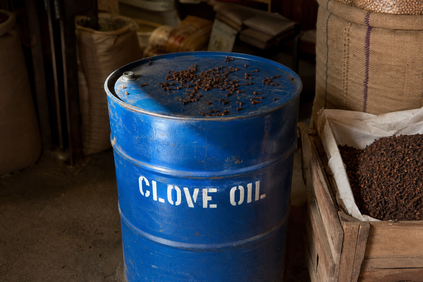 Clove Oil packed for despatch