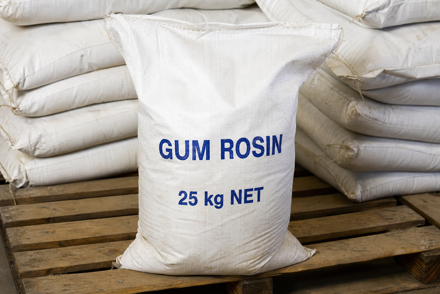 Gum Rosin packed for despatch